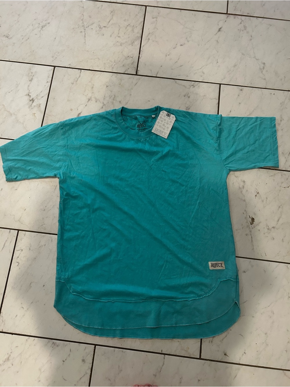 Turquoise Oversized Crewneck Tee